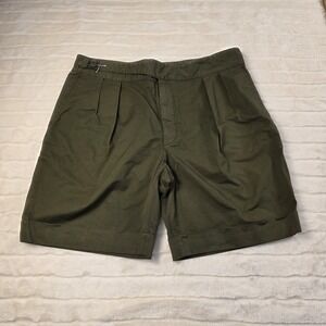 Ralph Lauren Purple Label Ghurka Tailored Chino Shorts Mens 36* Army Green $595